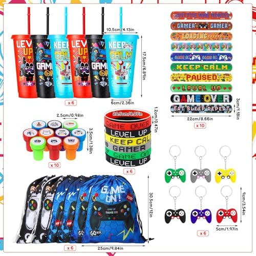 48 Piece Video Game Party Favor Set