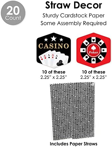 Big Dot of Happiness Las Vegas Party Favor Set - 100 Pieces