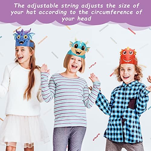 48 Pcs Dinosaur Party Hats Kids Birthday Decor