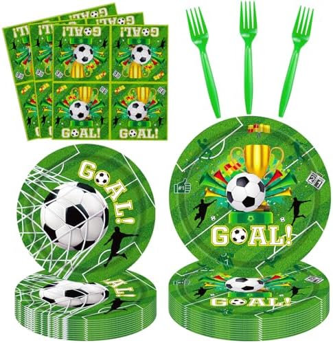 Soccer Theme Party Tableware Set for 40 Guests
