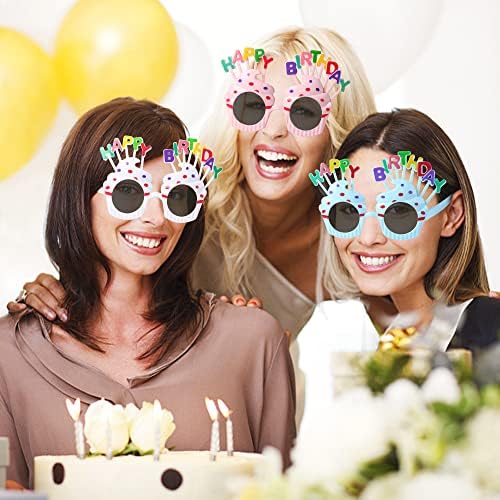 Happy Birthday Sunglasses 3 Pack for Kids and Adults