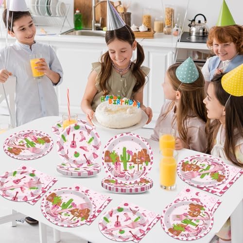 96Pcs Western Cowgirl Party Tableware Set