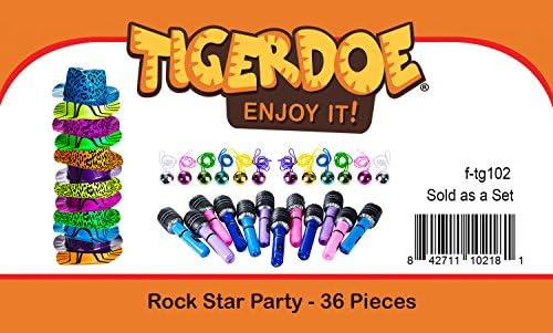 Tigerdoe Rock n Roll Party Favors 36 Pc Set
