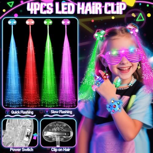 73PCS Glow in the Dark Party Supplies Set for Kids and Adults