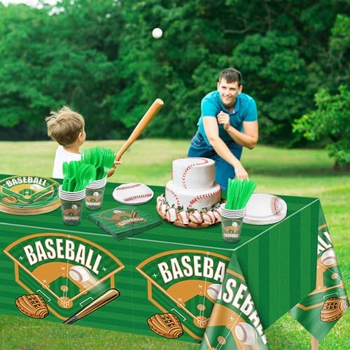 4-Pack Baseball Themed Tablecovers for Parties