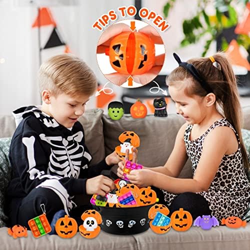 48 Halloween Party Favor Toys Pack with Treats