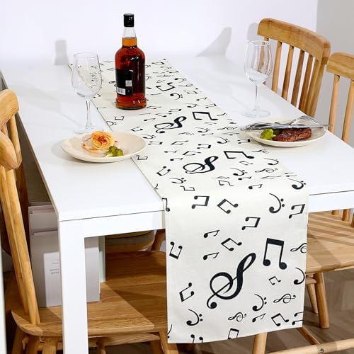 Music Notes Table Runner for Music Themed Parties