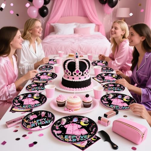 Grencian 96 Pcs Sleepover Party Supplies Set