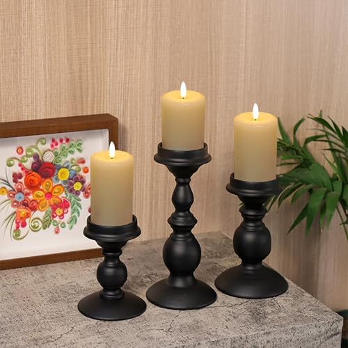 Flameless Candles with Remote and Timer Real Wax Pack of 3