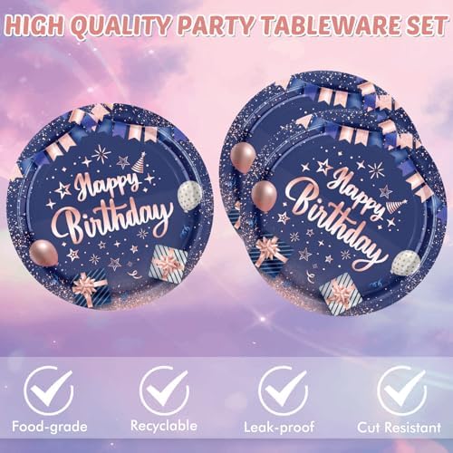 40PCS Happy Birthday Tableware Set for Boys and Girls