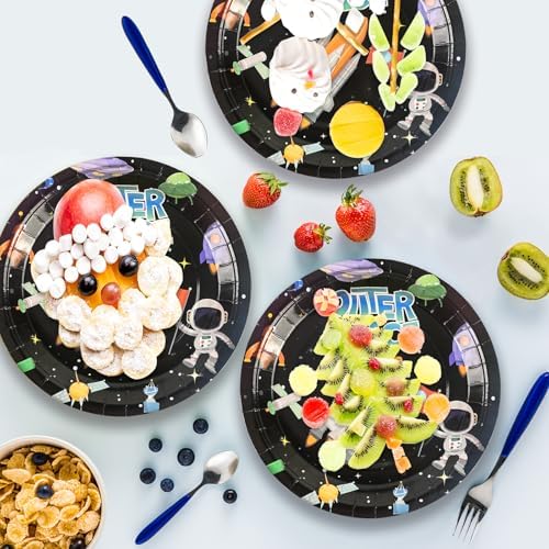 40PCS Outer Space Party Plates and Napkins Set