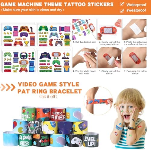 HyDren 212 Pcs Game Themed Party Favor Set