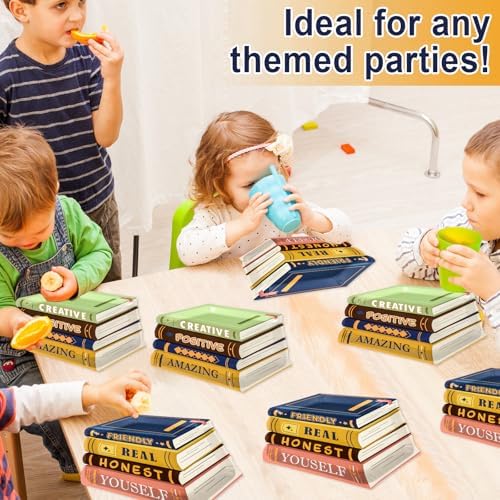 50PCS Book Themed Disposable Plates for Party and Birthday