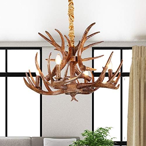 Rustic Antlers Chandelier 4 Light Farmhouse Decor