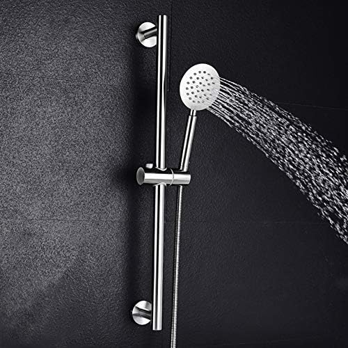 Adjustable Round Handheld Showerhead Set with 304 Stainless Steel Finish