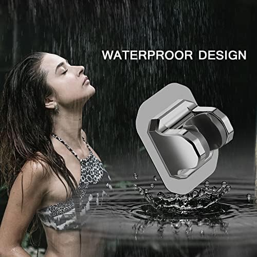 Adjustable Handheld Shower Head Holder No Drilling Silver