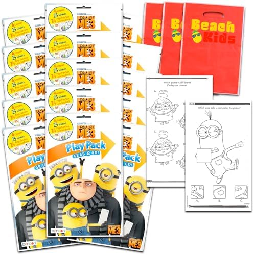 Minions Party Favor Play Packs Bundle 15