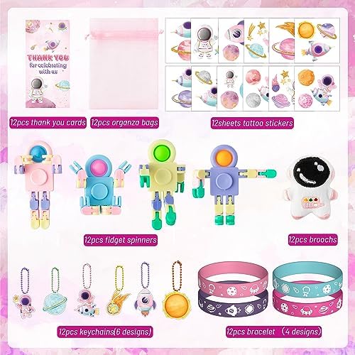 Pink Outer Space Party Favor Pack 84 Pieces