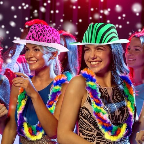 JaGely 60 Pack Halloween Neon Party Supplies