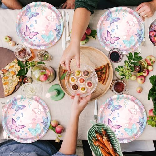40Pcs Butterfly Plates and Napkins Party Set