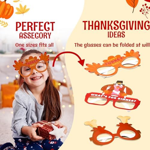JOYIN Thanksgiving Turkey Eyeglasses 24 Pcs Set
