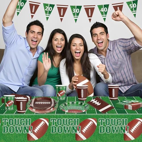 99 Pcs Football Party Supplies Set for 24 Guests
