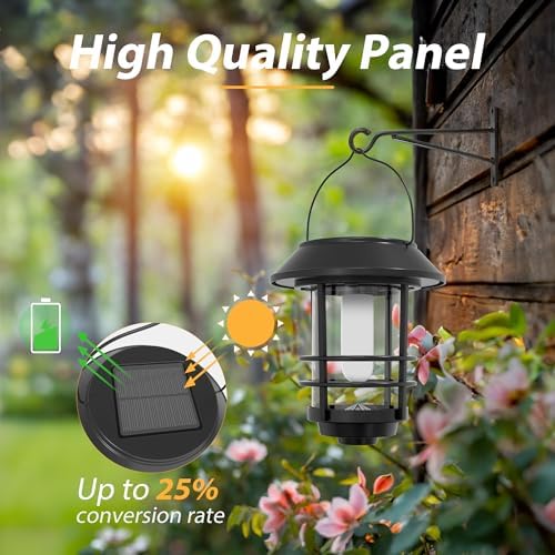 Otdair Solar Wall Lantern Outdoor 2 Pack