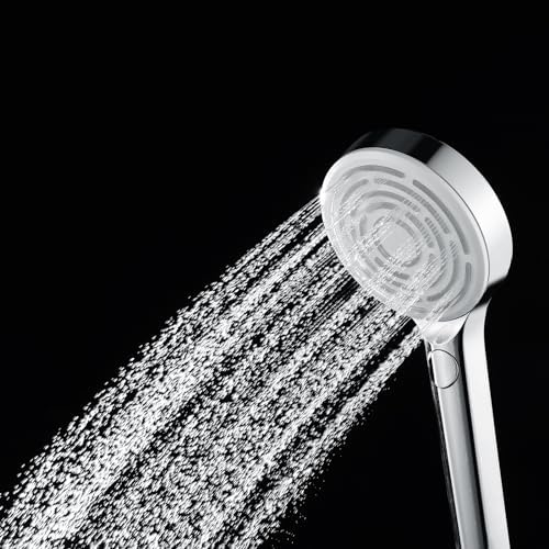 UWEREBFM 3-Function Handheld Shower Head with Adjustable Angle and High Pressure