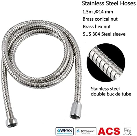 UWEREBFM Handheld Shower Head Set with Hose and Bracket
