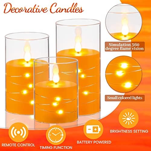 Da by Flameless Candles with Remote Control Set of 3