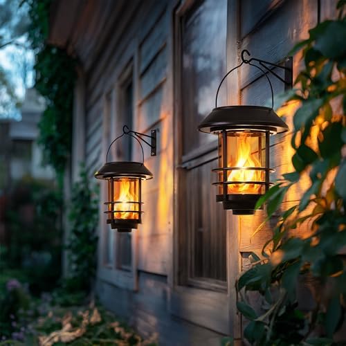 Otdair Solar Wall Lantern Outdoor 2 Pack