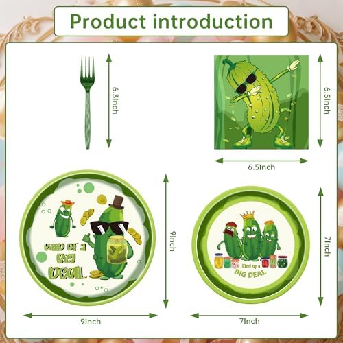 ITHKIRHO Pickle Party Tableware Set 96 Pcs