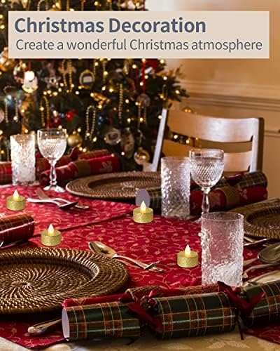 LOGUIDE 24 Pack Gold Flameless LED Tea Lights