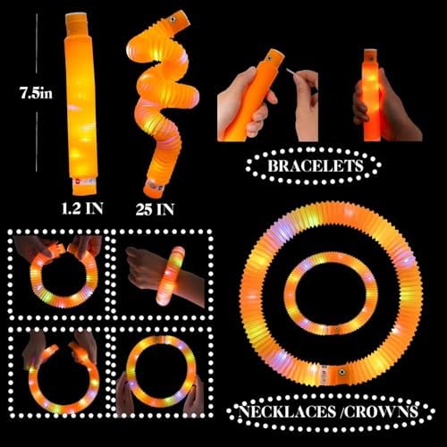 Orange 36 Pack Light Up Party Favors with Glow Sticks