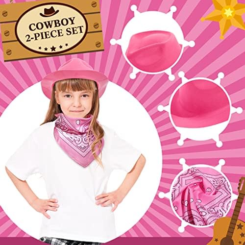 Haysandy 6 Piece Cowgirl Hat and Bandana Set
