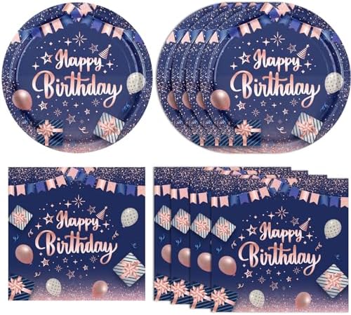 40PCS Happy Birthday Tableware Set for Boys and Girls