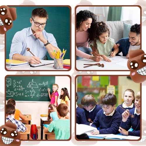 24 Pcs Poop Pencil with Eraser Funny Party Favor Gift