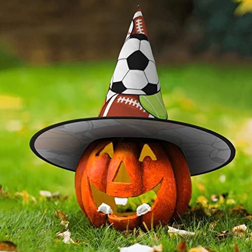 Stylish Foldable Sports Ball Print Witch Hat for Parties