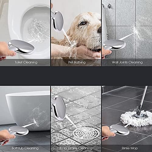 High Pressure Handheld Showerhead with 6 Spray Settings and 49ft Hose