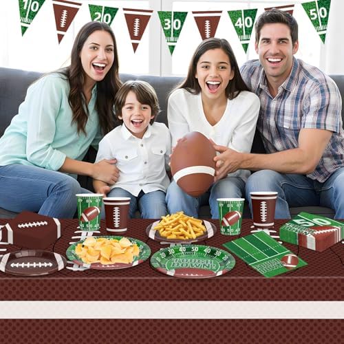 99 Pcs Football Party Supplies Set for 24 Guests