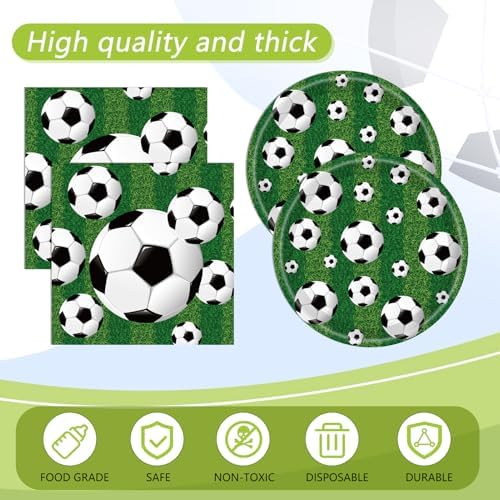 Soccer Party Tableware Set - Serves 20