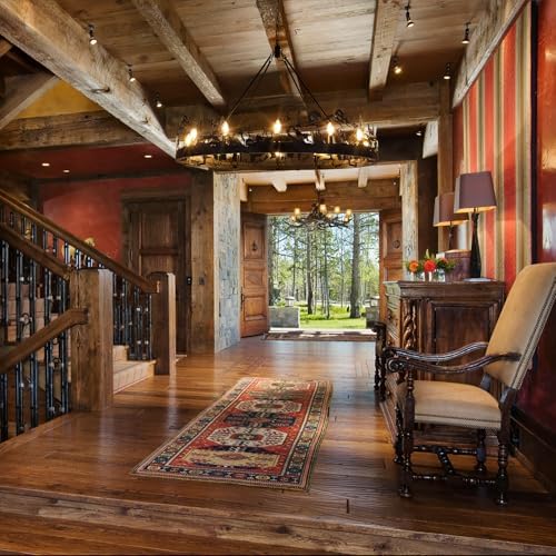 Wellmet 48 Inch Black Forest Wagon Wheel Chandelier