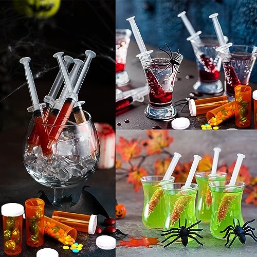74Pcs Halloween Blood Bags Reusable Drink Pouches