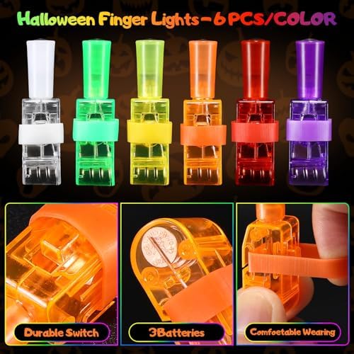 Budbof 36PCS Halloween LED Finger Lights