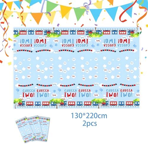 Chugga Chugga Two Two Party Train Plates for Boys