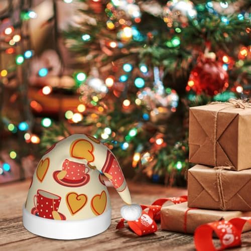 Salelf Kids Christmas Santa Hat Plush Holiday Headwear