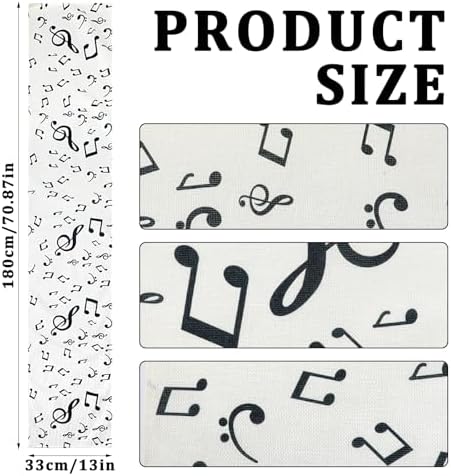 Music Notes Table Runner for Music Themed Parties