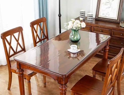 Clear Vinyl Tablecloth Protector Rectangle 15mm Thick