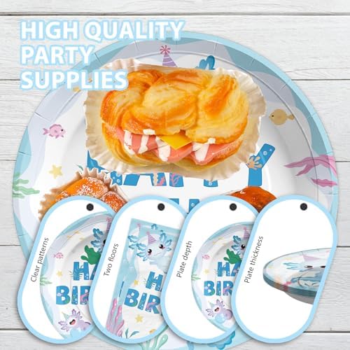 Grencian 96 Pcs Axolotl Party Supplies Set