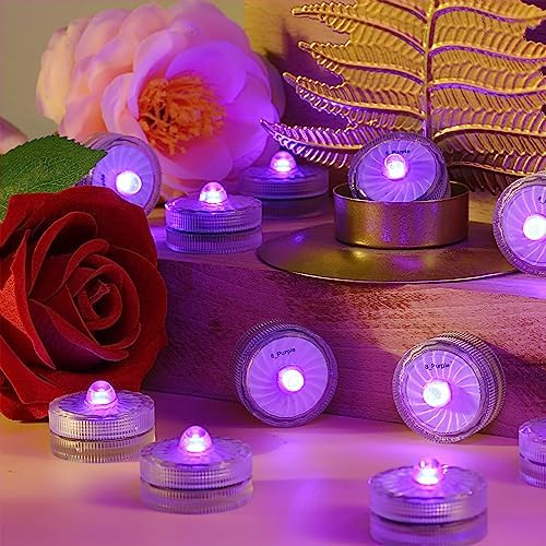 Purple Submersible LED Lights 12 Pack